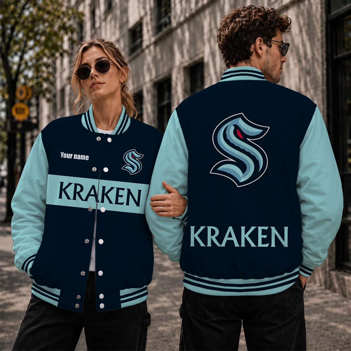Limited Edition – Customized NHL Seattle Kraken Satin Varsity Jacket & Baseball Jacket