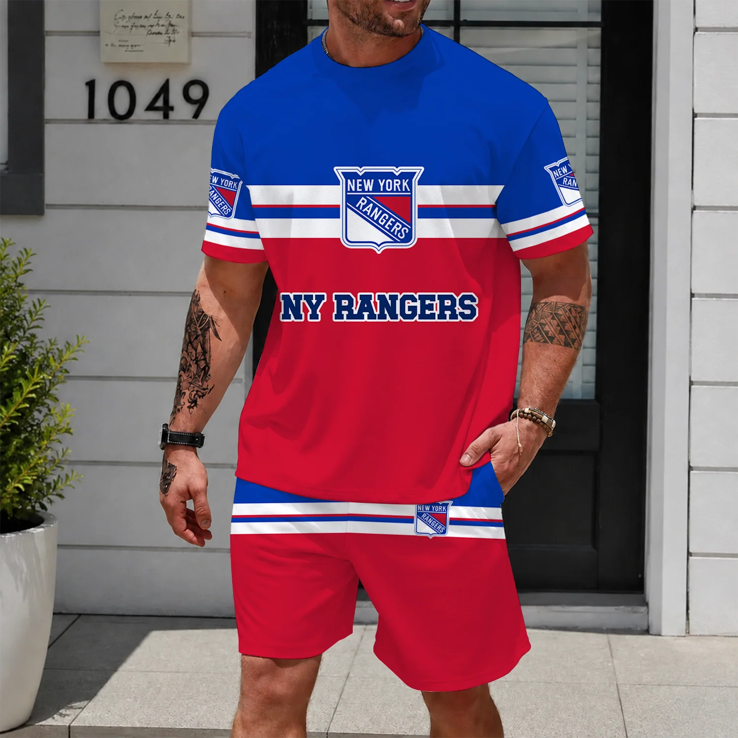 Limited Edition – Customized NHL New York Rangers Unisex T-Shirt & Shorts Set
