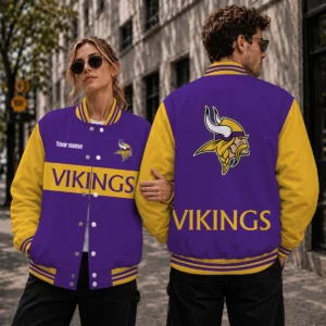 Limited Edition – Customized NFL Minnesota Vikings Satin Varsity & Baseball Jacket