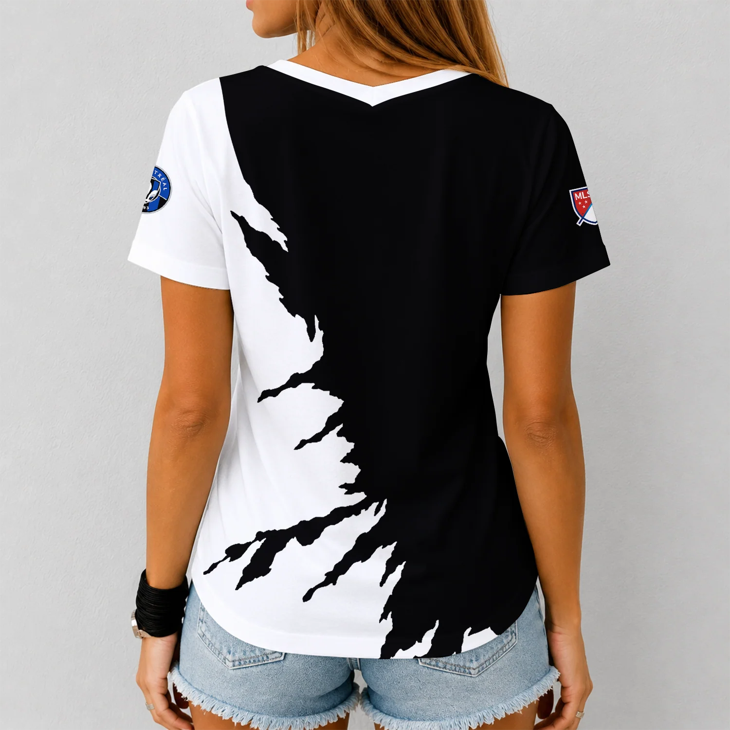 Limited Edition – Customized MLS CF Montr?al V-Neck Female Shirt - Image 2