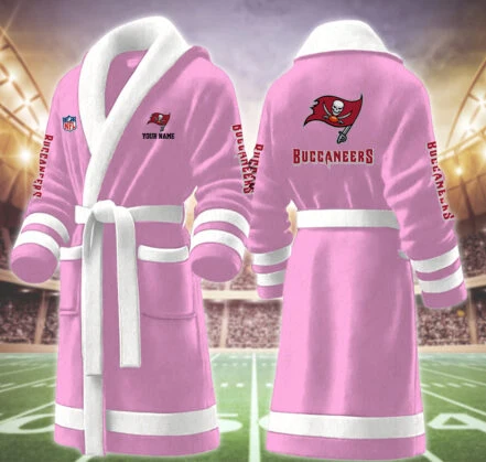 Limited Edition – Customized NFL Tampa Bay Buccaneers Multicolor Fleece Bathrobe - Image 6