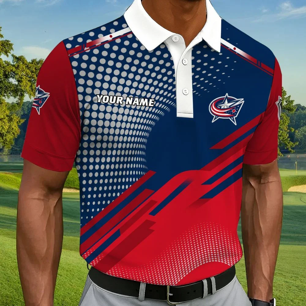 Limited Edition – Customized NHL Columbus Blue Jackets Polo Shirt