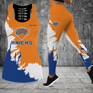 Limited Edition – Customized NBA New York Knicks Hollow Tank Top & Leggings Set