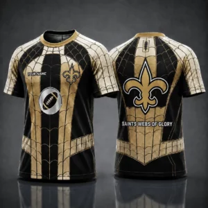 Limited Edition – Customized NFL New Orleans Saints x Spider Unisex T-Shirt