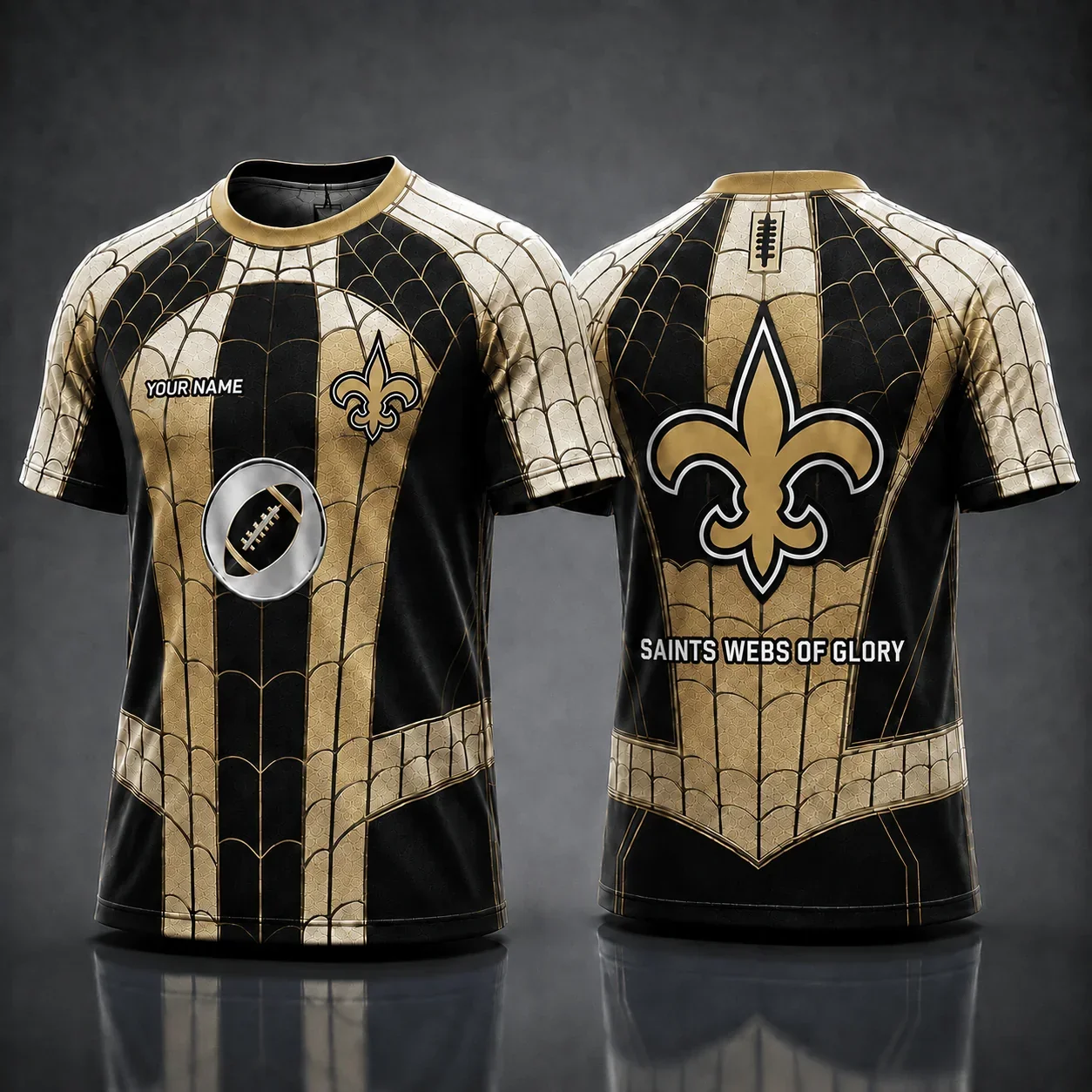 Limited Edition – Customized NFL New Orleans Saints x Spider Unisex T-Shirt