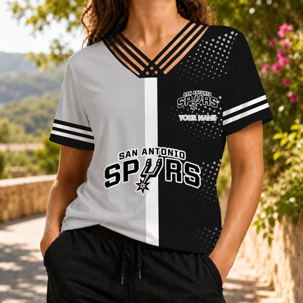Limited Edition – Customized NBA San Antonio Spurs V-Neck Shirt