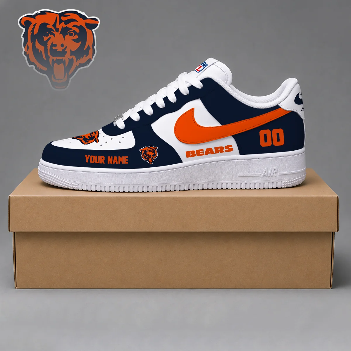 Limited Edition – Customized NFL Chicago Bears Af1 Shoes
