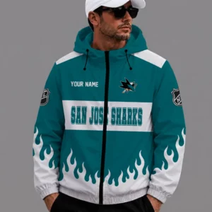 Limited Edition – Customized NHL San Jose Sharks Windbreaker Jacket