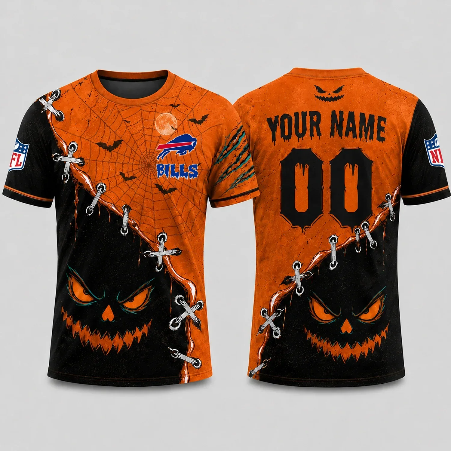 Limited Edition – Customized NFL Buffalo Bills Halloween Unisex T-Shirt