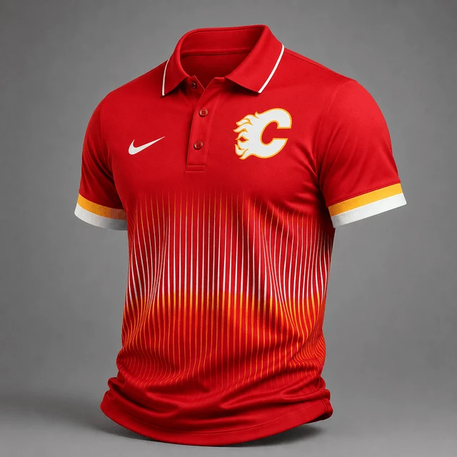 Limited Edition – Customized NHL Calgary Flames Polo Shirt