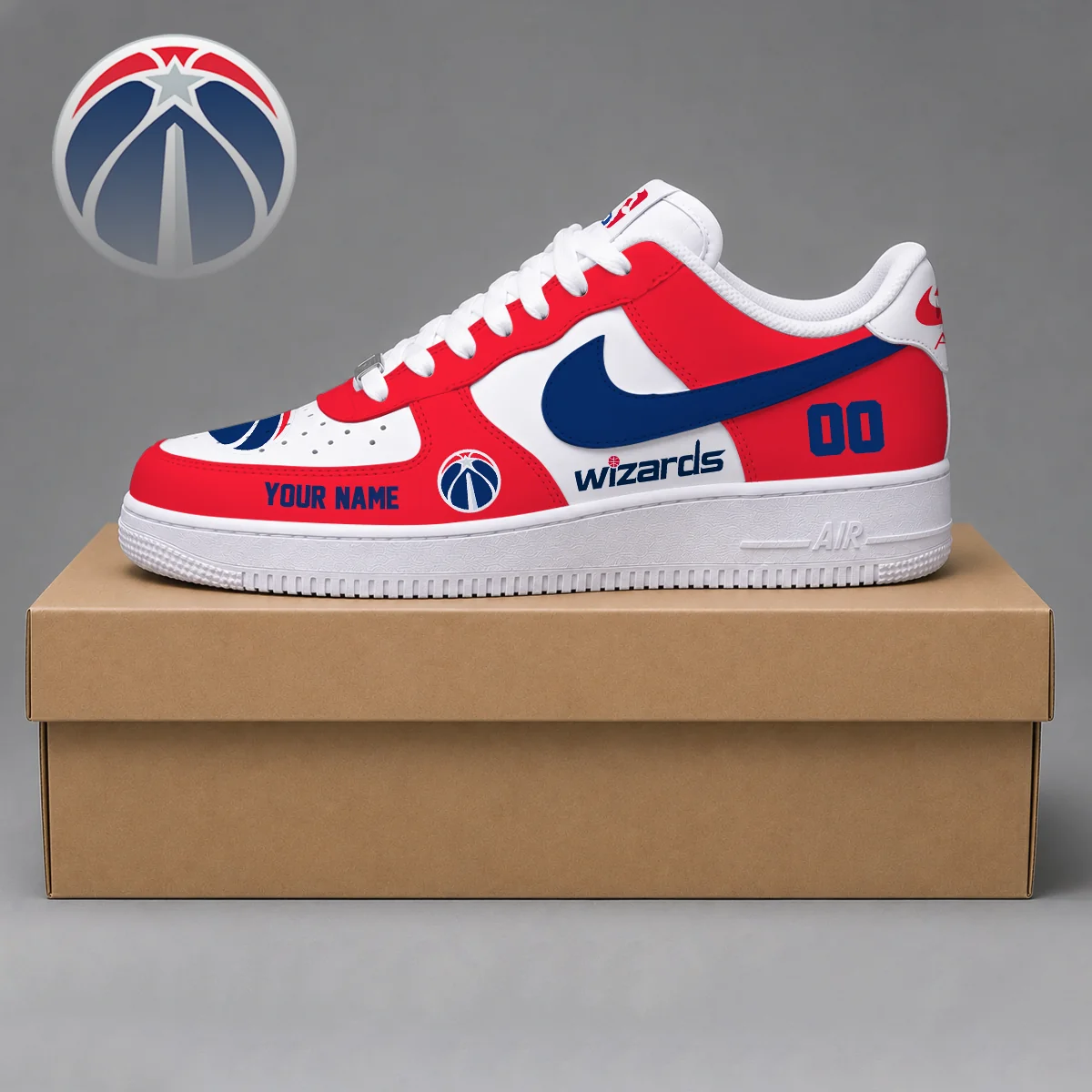 Limited Edition – Customized NBA Washington Wizards Af1 Sneakers