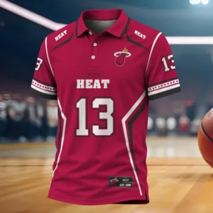 Limited Edition – Customized NBA Miami Heat Polo Shirt
