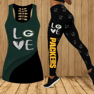 Limited Edition – Customized NFL Green Bay Packers Hollow Tank Top & Leggings Set