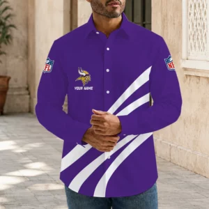 Limited Edition – Customized NFL Minnesota Vikings Men’s Long Sleeve Button-Up Shirt