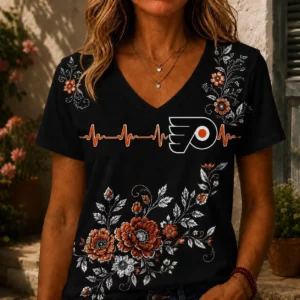Limited Edition – Customized NHL Philadelphia Flyers V-Neck Female Shirt