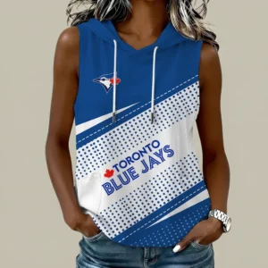 Limited Edition – Customized MLB Toronto Blue Jays Women’s Sleeveless Hooded Pocket Tank Top