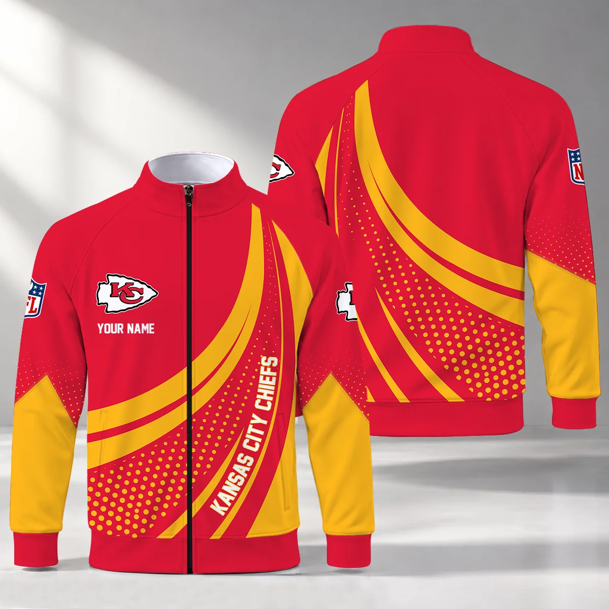 Limited Edition – Customized NFL Kansas City Chiefs Stand Collar Jacket