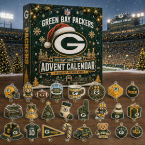 Green Bay Packers Merch Advent Calendar 2026 Countdown Xmas Gift For Football Fans