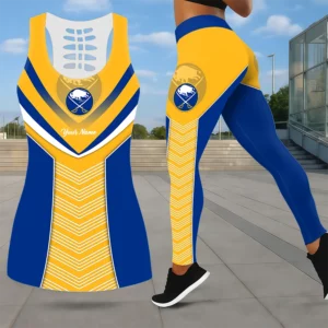 Limited Edition – Customized NHL Buffalo Sabres Leggings & Hollow Tank Top Set