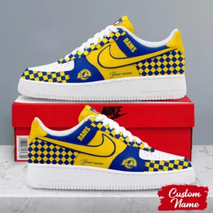 Limited Edition – Customized NFL Los Angeles Rams Af1 Shoes