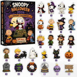 Snoopy Halloween Advent Calendar 2026 24 Acrylic Ornaments Halloween Countdown Gift