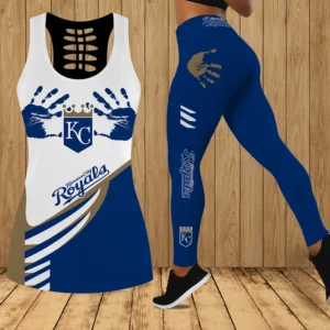 Limited Edition – Customized MLB Kansas City Royals Hollow Tank Top & Leggings Set