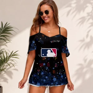 Limited Edition – Customized MLB All Teams Women’s Strappy Off-Shoulder Top