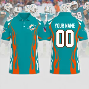 Limited Edition – Customized NFL Miami Dolphins Polo Shirt