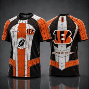 Limited Edition – Customized NFL Cincinnati Bengals x Spider Unisex T-Shirt