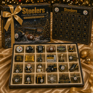 Pittsburgh Steelers Merch Here We Go Football Christmas Advent Calendar Steelers Fan Gift