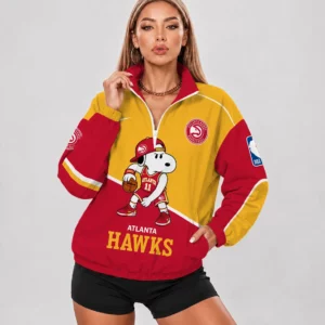 Limited Edition – Customized NBA Atlanta Hawks V-Neck Zipper Sweatshirt Jacket
