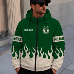 Limited Edition – Customized NBA Milwaukee Bucks Windbreaker Jacket