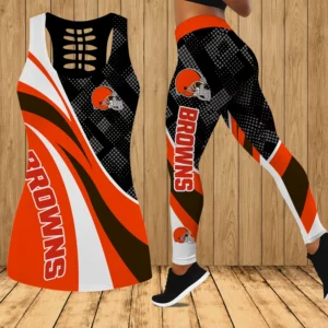 Limited Edition – Customized NFL Cleveland Browns Hollow Tank Top & Leggings Set