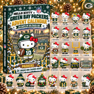 Hello Kitty x Green Bay Packers 2026 Christmas Advent Calendar Packers Xmas Countdown
