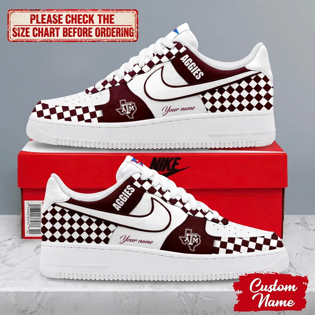 Limited Edition – Customized NCAA Texas A&M Aggies Af1 Shoes