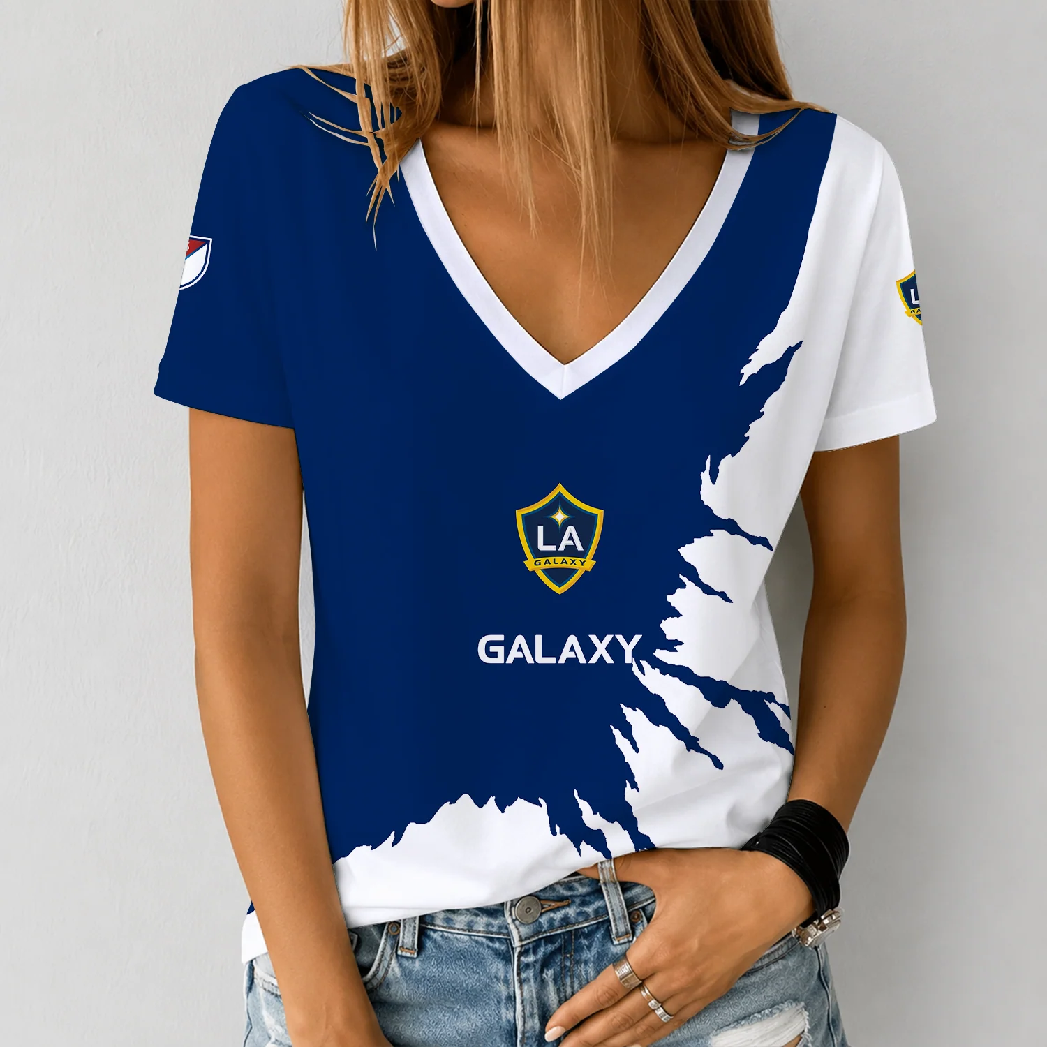 Limited Edition – Customized MLS LA Galaxy V-Neck Female Shirt