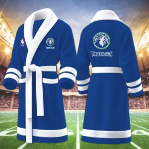 Limited Edition – Customized NBA Minnesota Timberwolves Multicolor Fleece Bathrobe