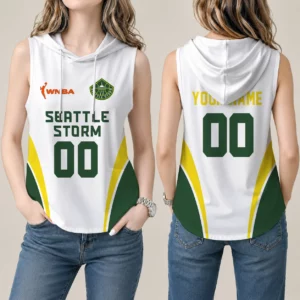 Limited Edition – Customized WNBA Seattle Storm Women’s Sleeveless Hooded Pocket Tank Top