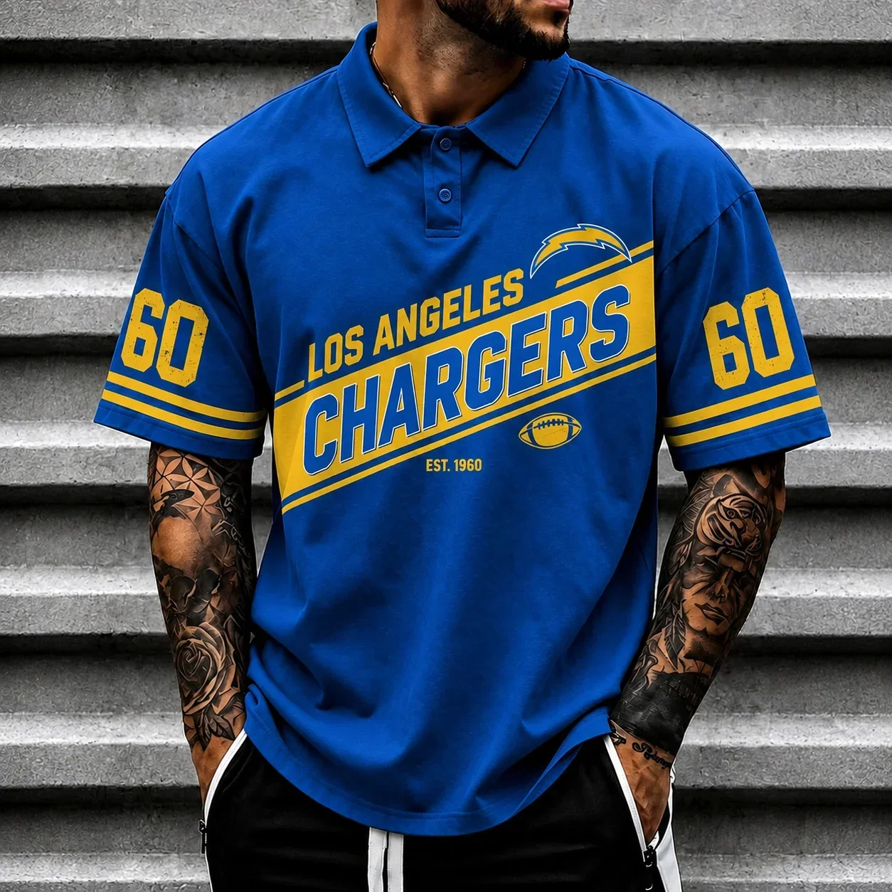 Limited Edition – Customized NFL Los Angeles Chargers Polo Shirt