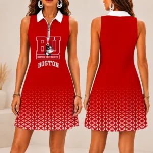 Limited Edition – Customized NCAA Boston University Terriers Women’s Zip Sleeveless Polo Dress