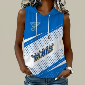 Limited Edition – Customized NHL St. Louis Blues Women’s Sleeveless Hooded Pocket Tank Top