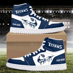 Limited Edition – Customized NFL Tennessee Titans Air Jordan 1 Sneakers