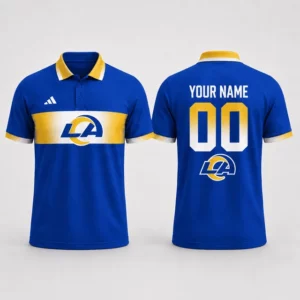 Limited Edition – Customized NFL Los Angeles Rams Polo Shirt