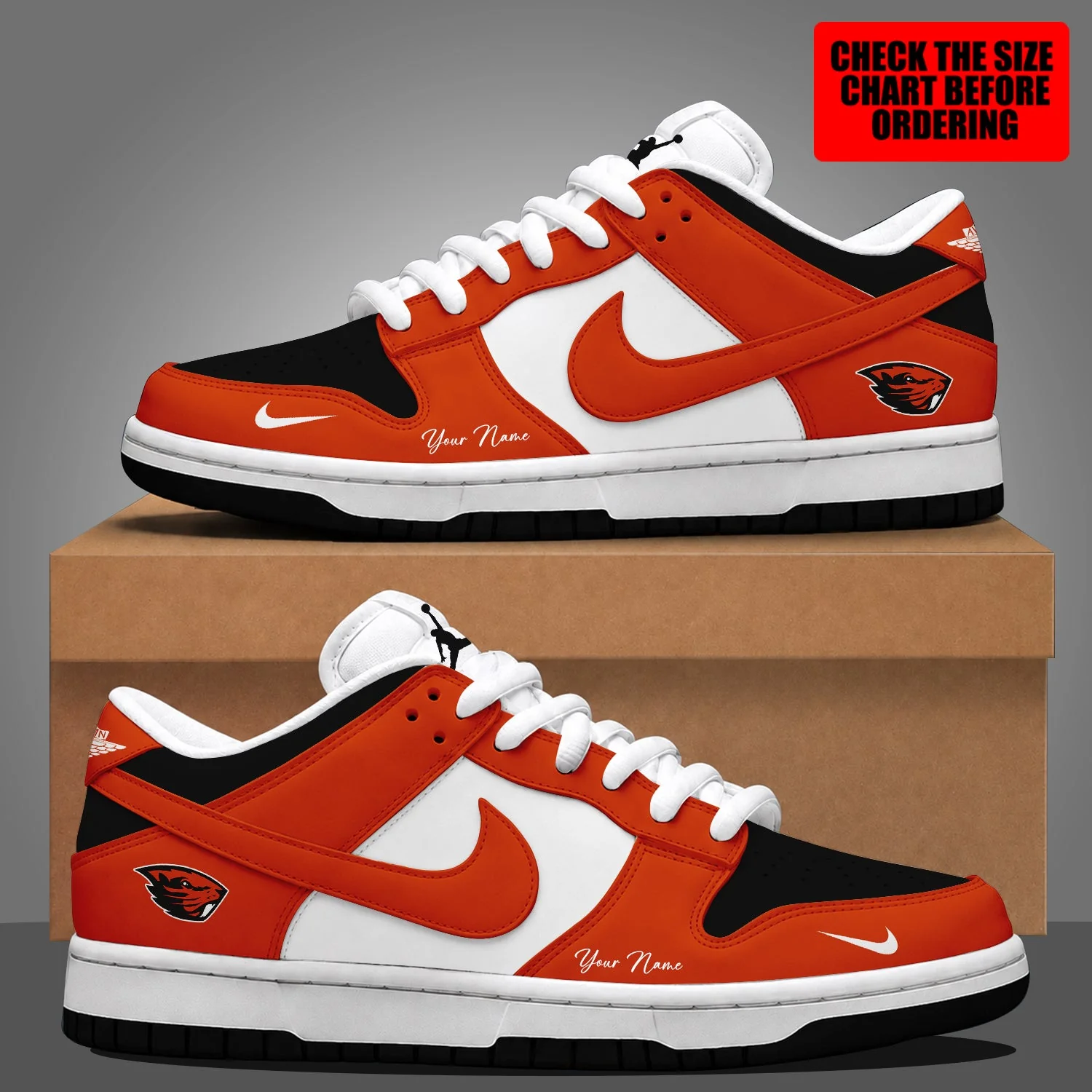Limited Edition – Customized NCAA Oregon State Beavers Dunk Low Shoes