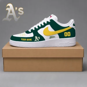 Limited Edition – Customized MLB Oakland Athletics Af1 Shoes