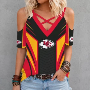 Limited Edition – Customized NFL Kansas City Chiefs Criss Cross V-Neck Top