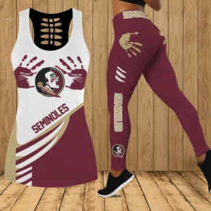 Limited Edition – Customized NCAA Florida State Seminoles Hollow Tank Top & Leggings Set