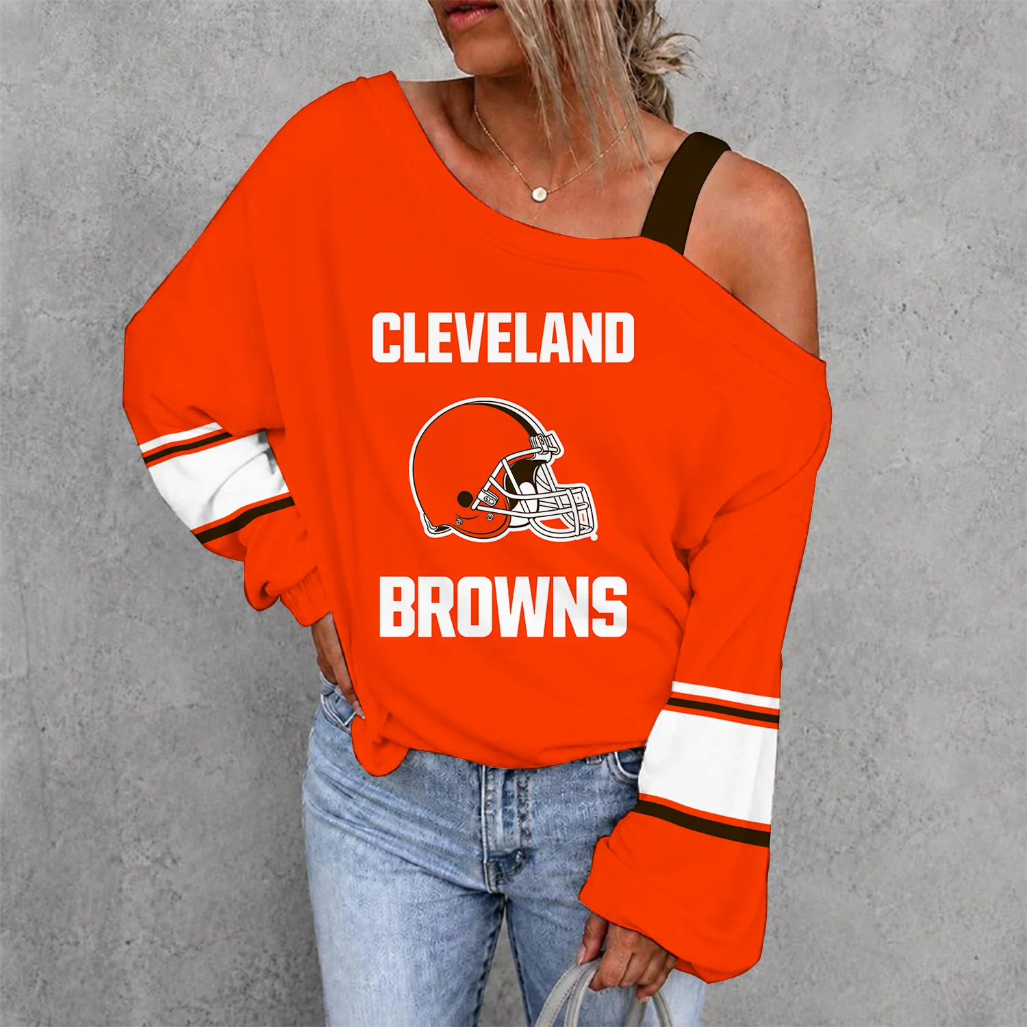Limited Edition – Customized NFL Cleveland Browns Drop Shoulder Sweatshirt