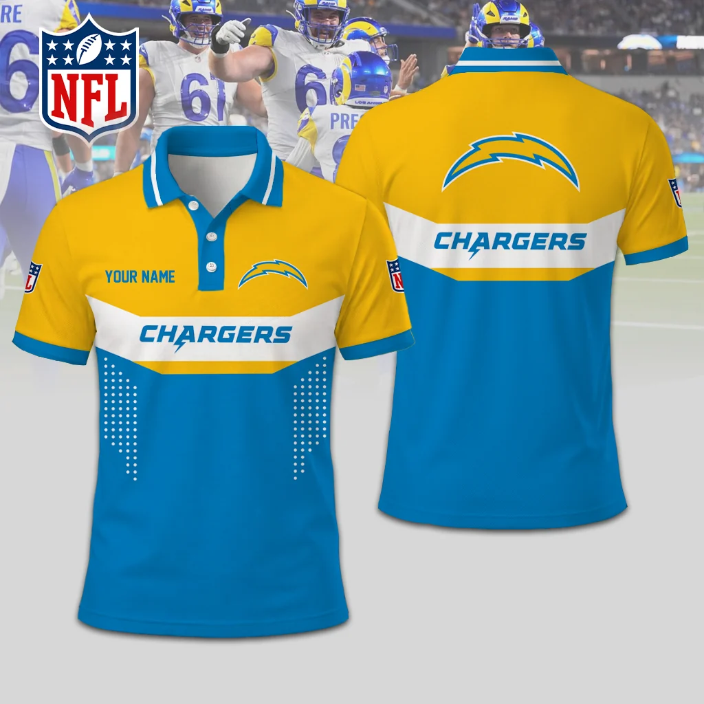 Limited Edition – Customized NFL Los Angeles Chargers Polo Shirt