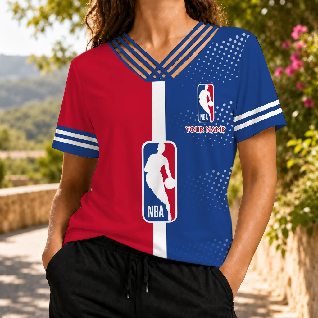 Limited Edition – Customized NBA National Basketball Association V-Neck Shirt
